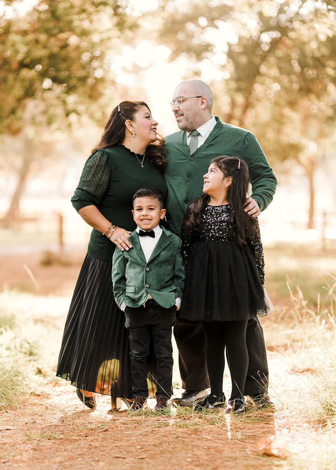 Holiday Family Portraits during sunset