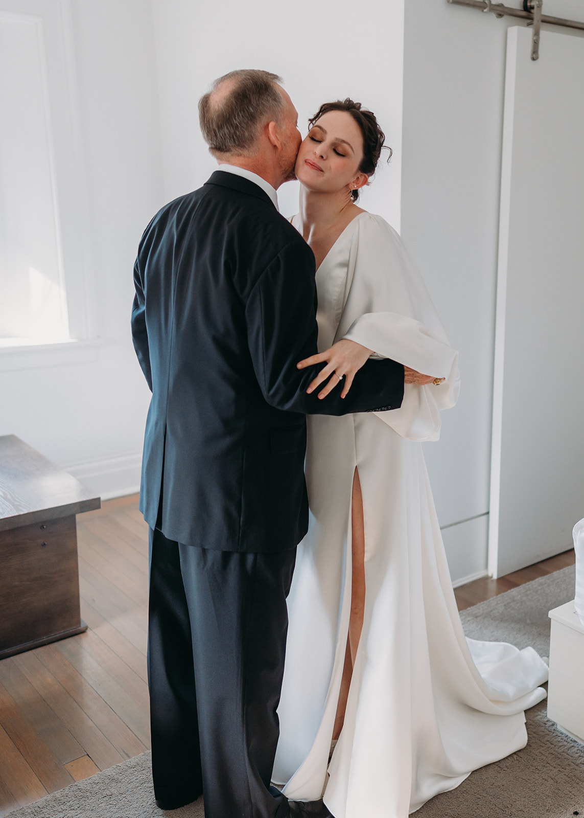 bride and dad share first look at Patterson Mansion Wedding in Washington DC