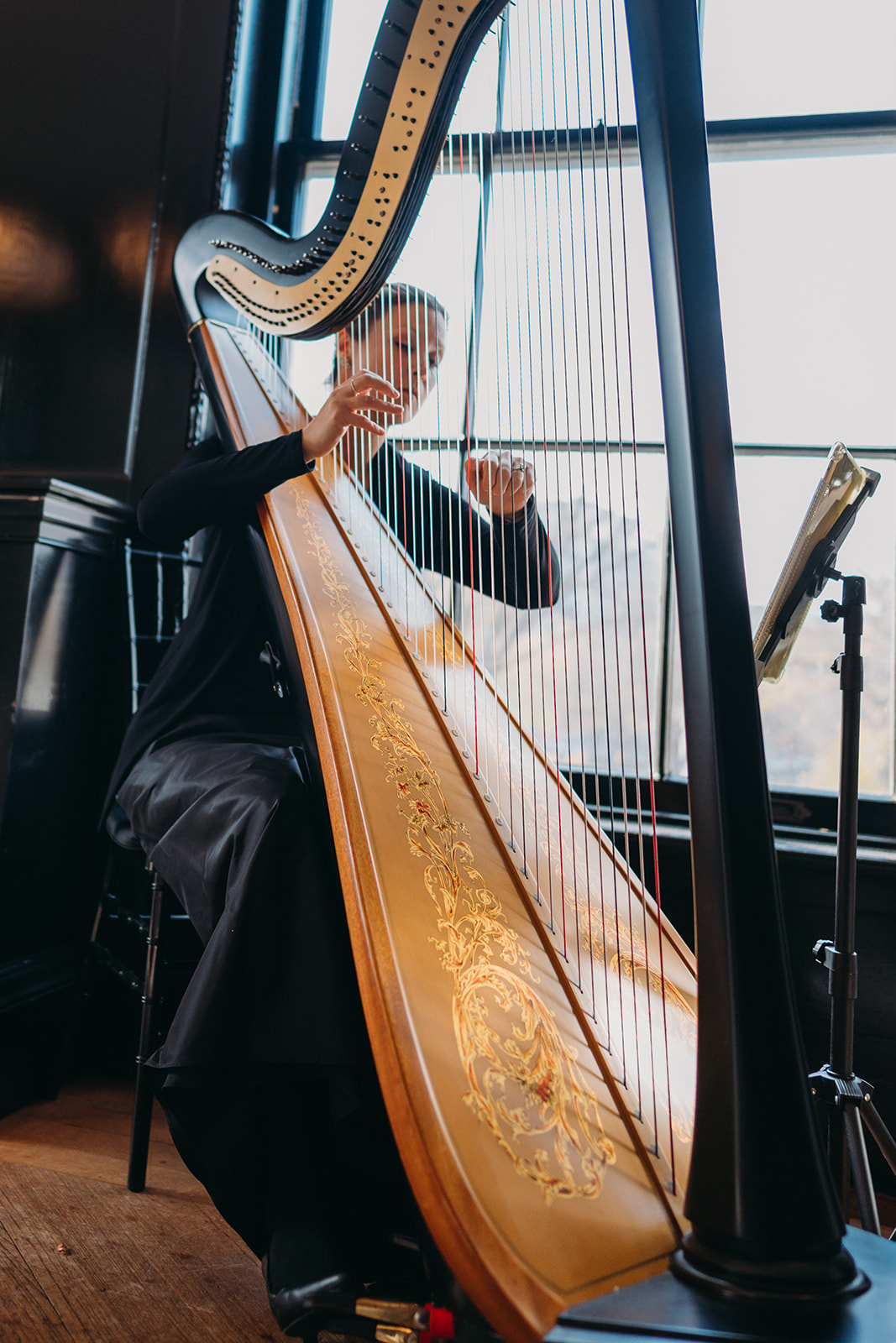 harpist at Patterson Mansion Wedding in Washington DC