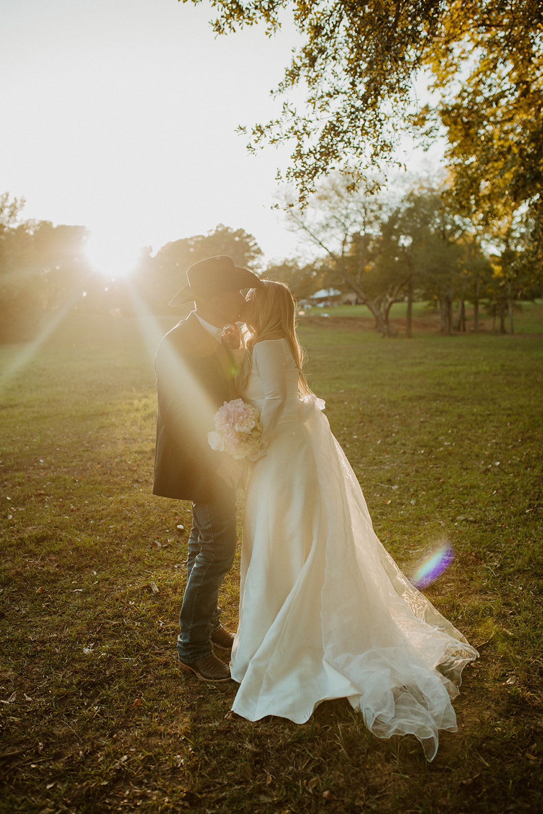 Backyard Sunset Wedding Photography