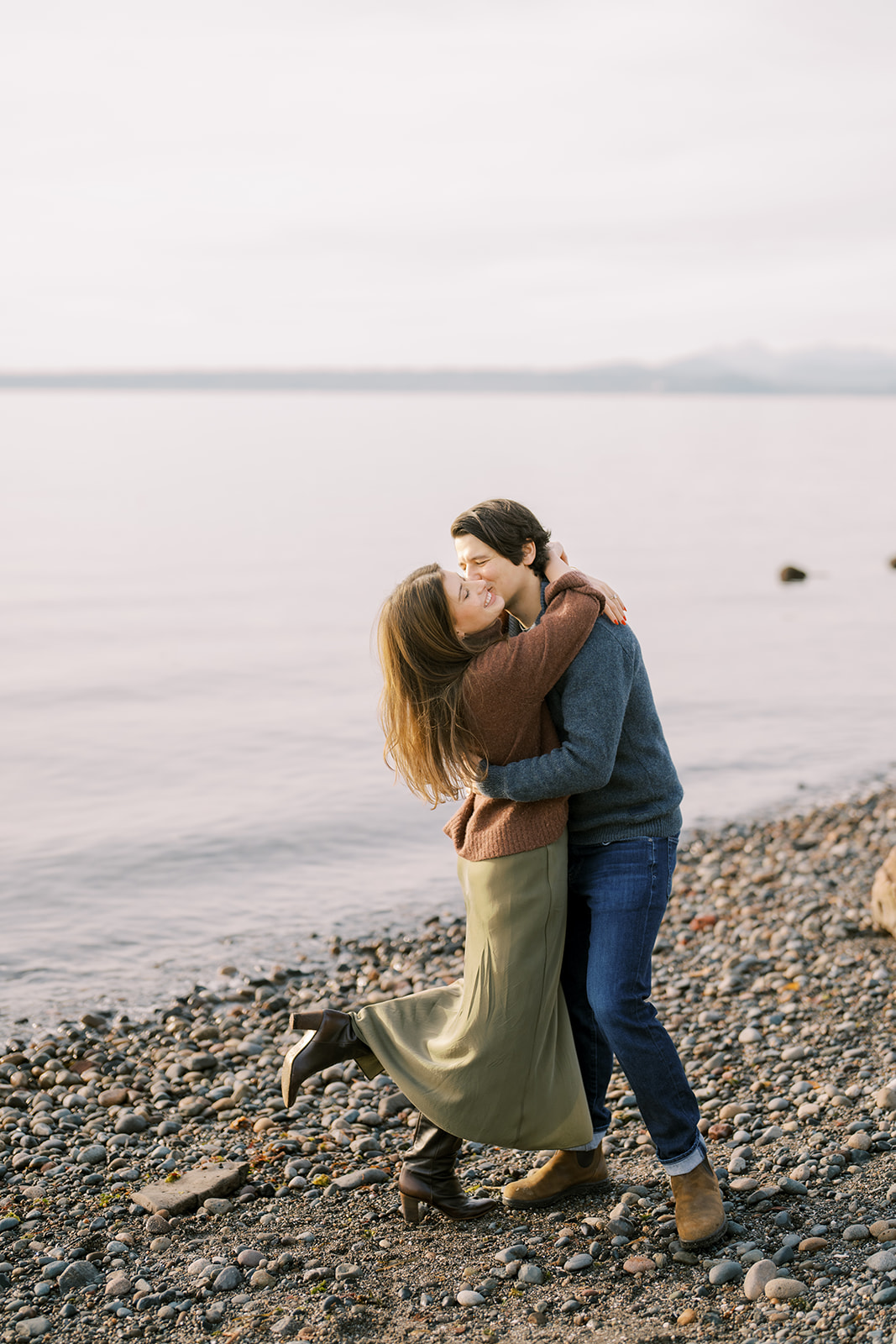 Winter West Seattle engagement session 11
