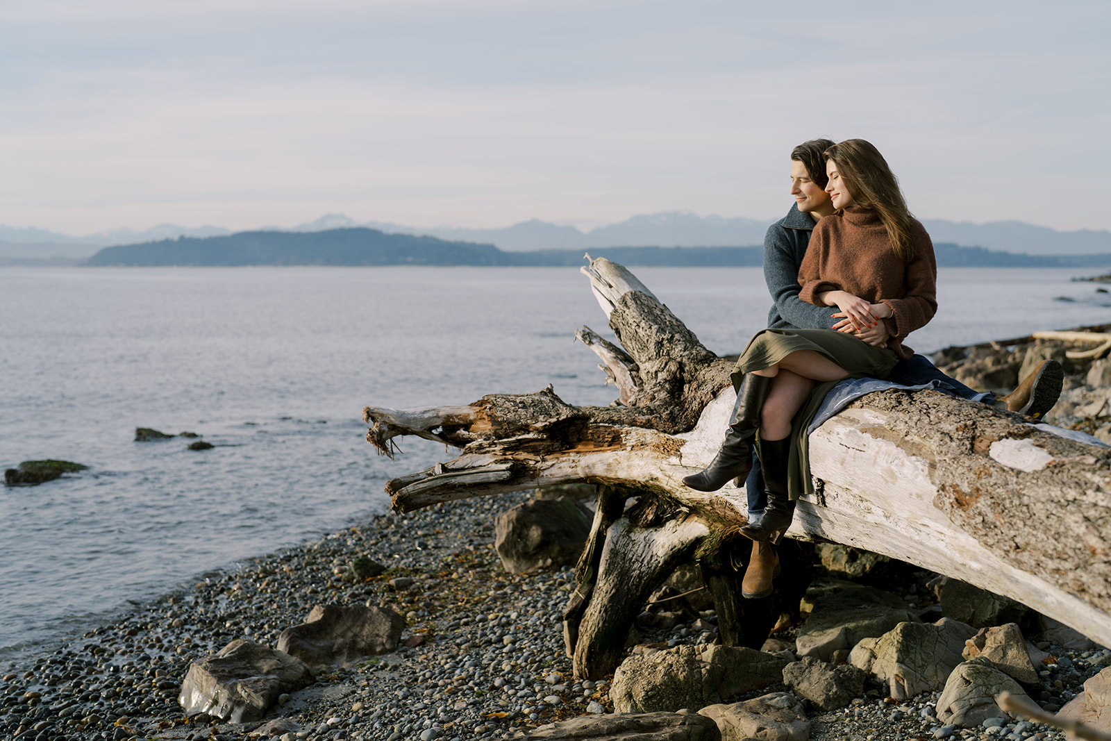 Winter West Seattle engagement session 13