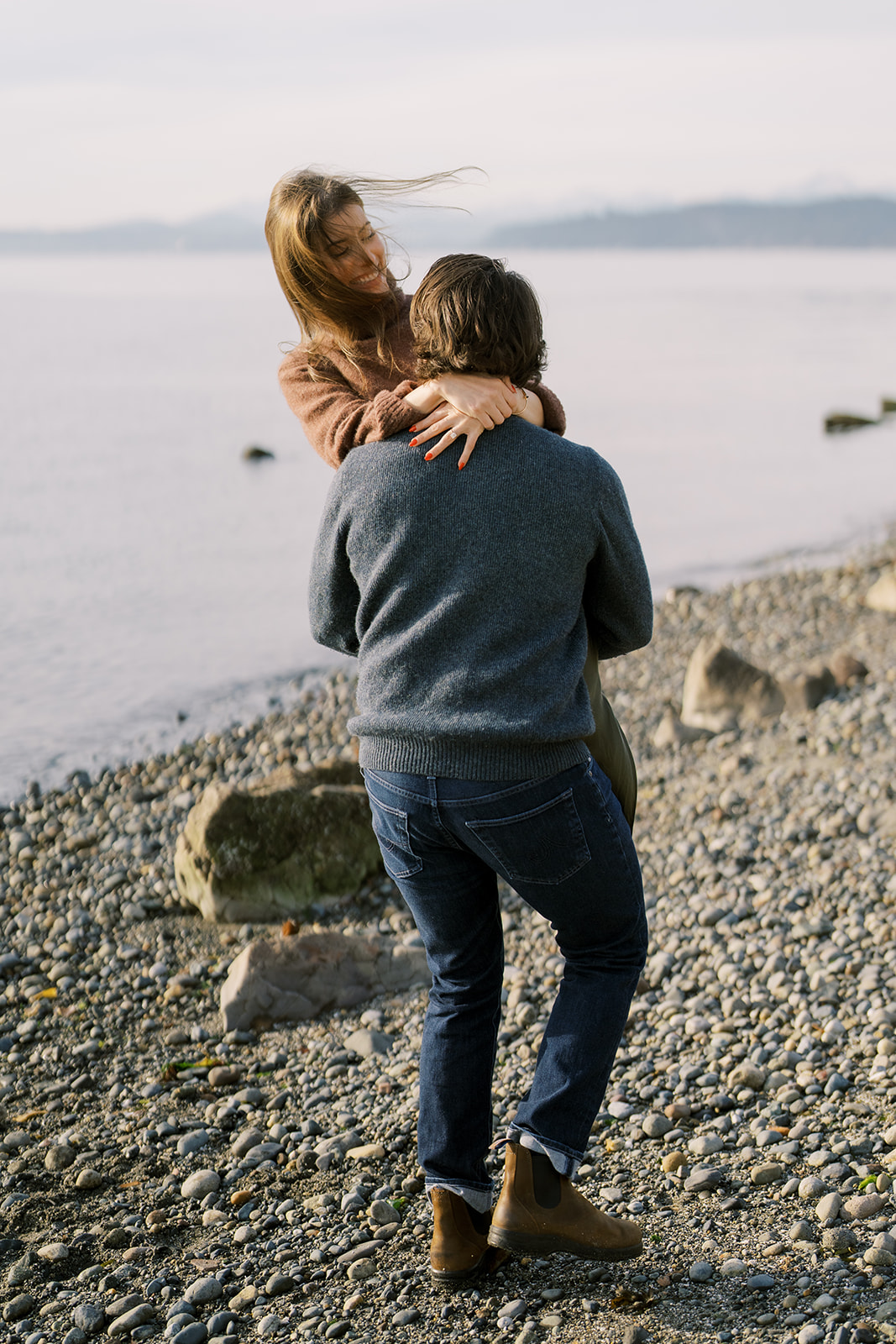 Winter West Seattle engagement session 16