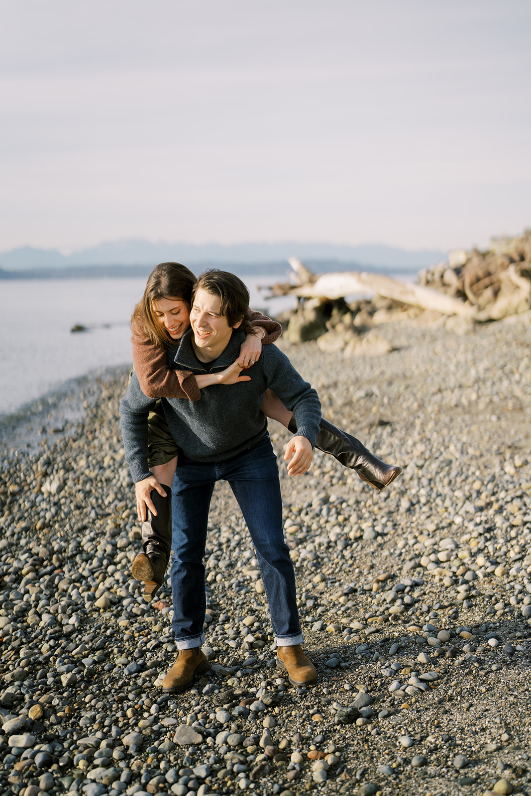 Winter West Seattle engagement session 25