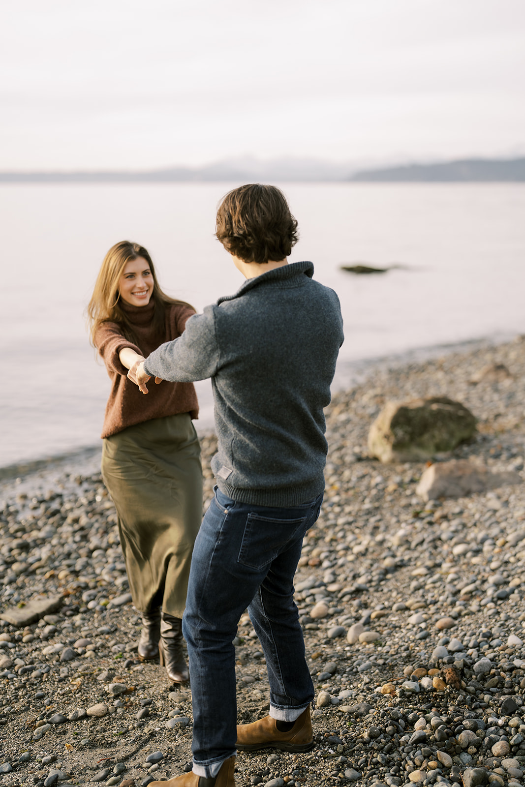 Winter West Seattle engagement session 28
