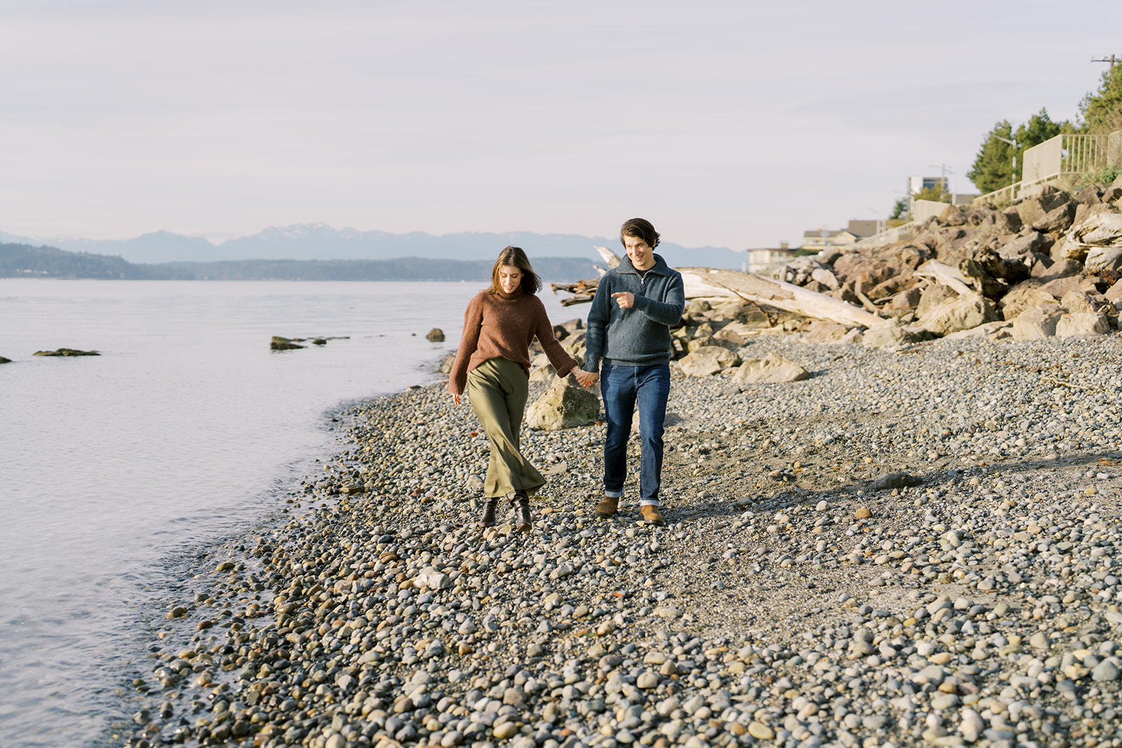 Winter West Seattle engagement session 2