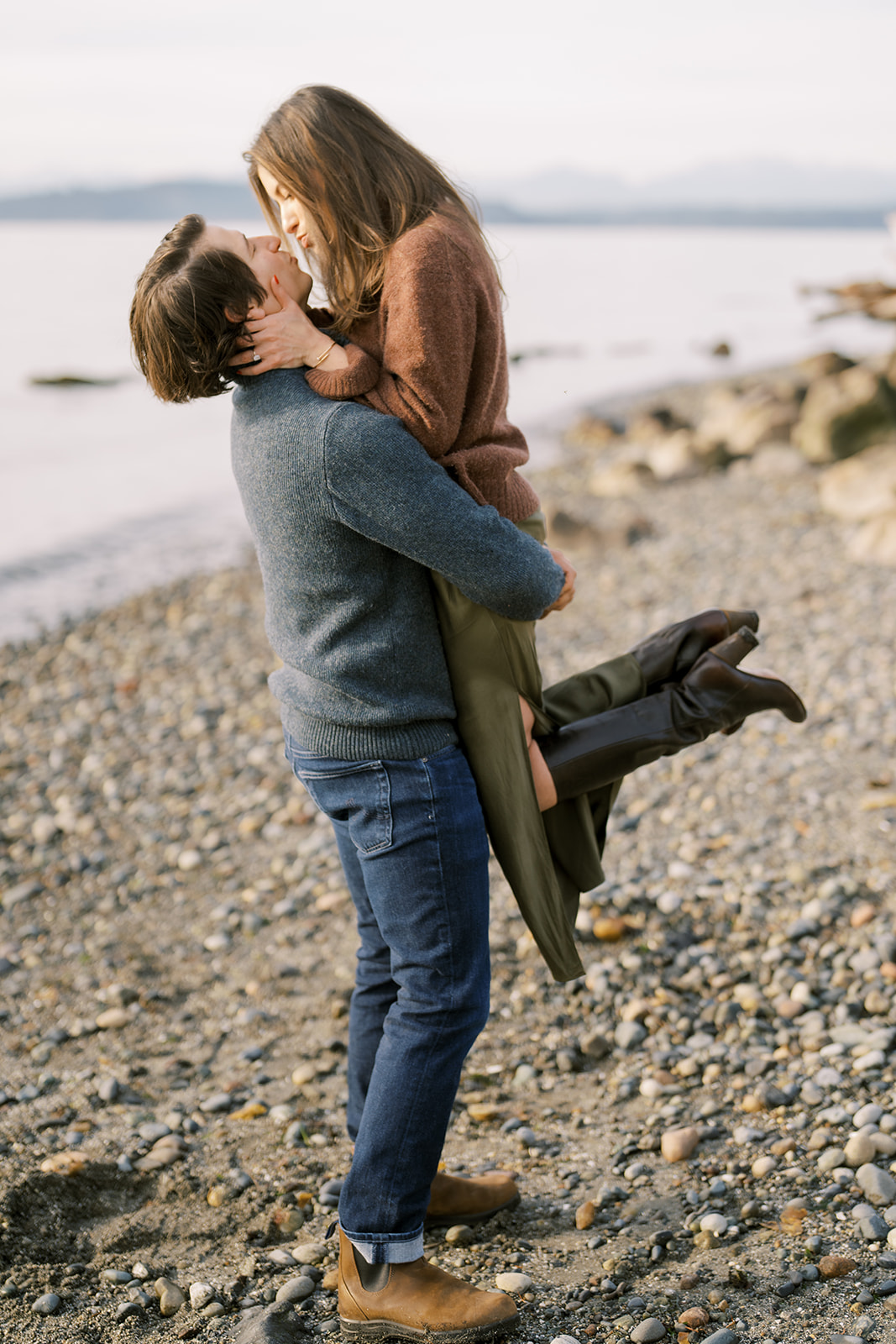 Winter West Seattle engagement session 5