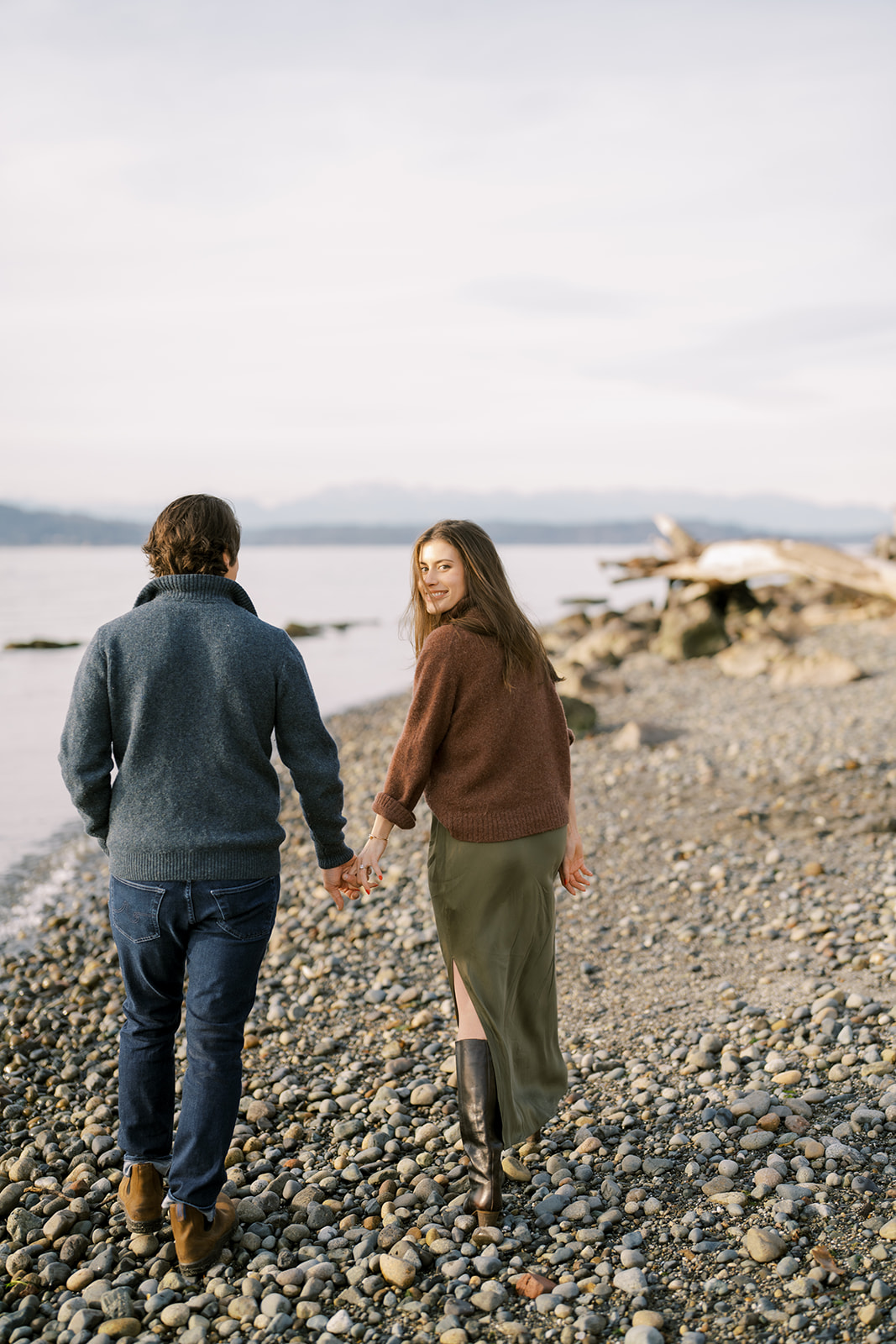 Winter West Seattle engagement session 7
