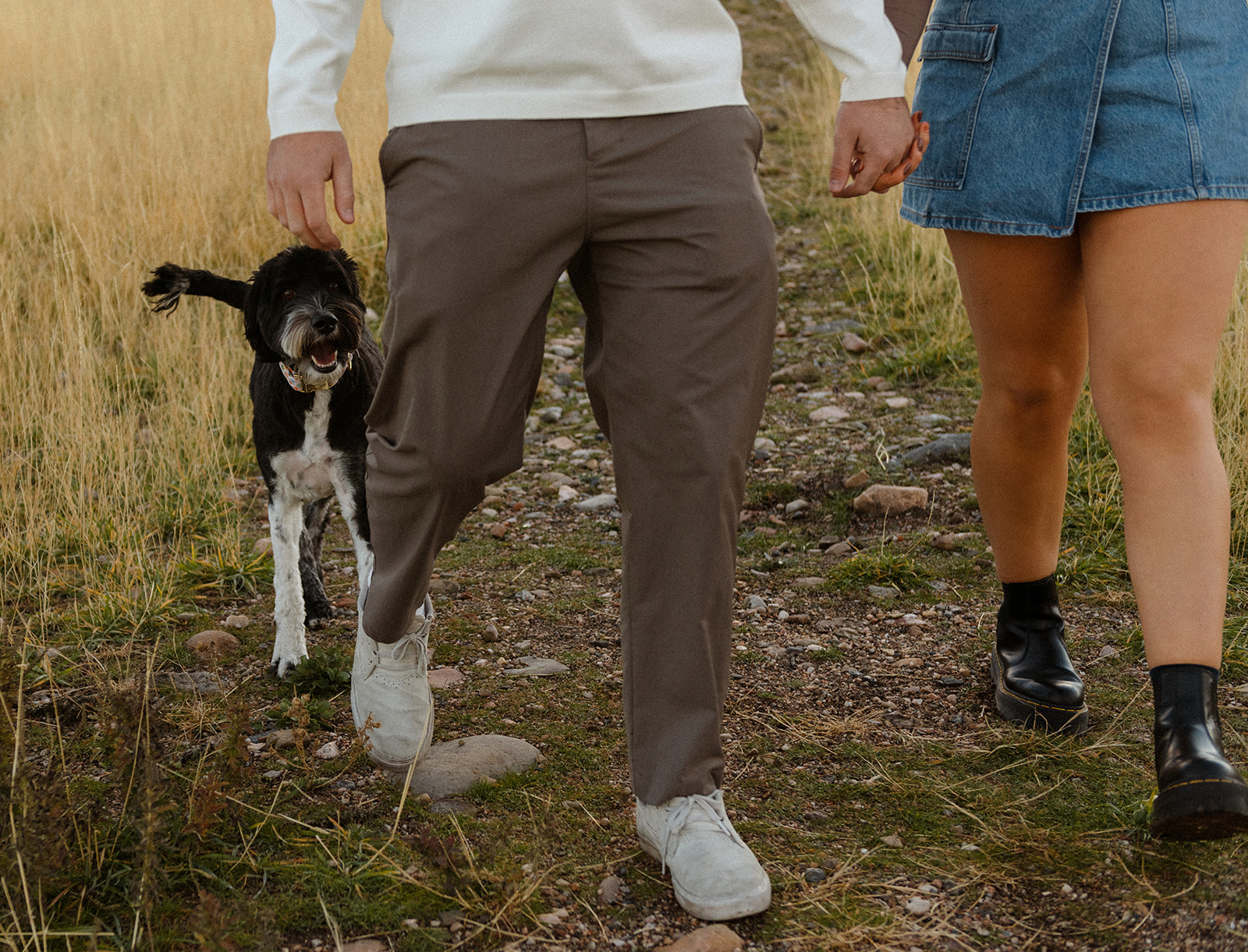 Couples session with their dog at Tunnel Springs Park in Salt Lake City, Utah 