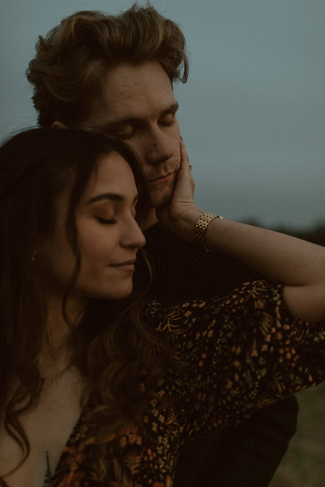 Moody engagement session shot by Sullivan Taylor