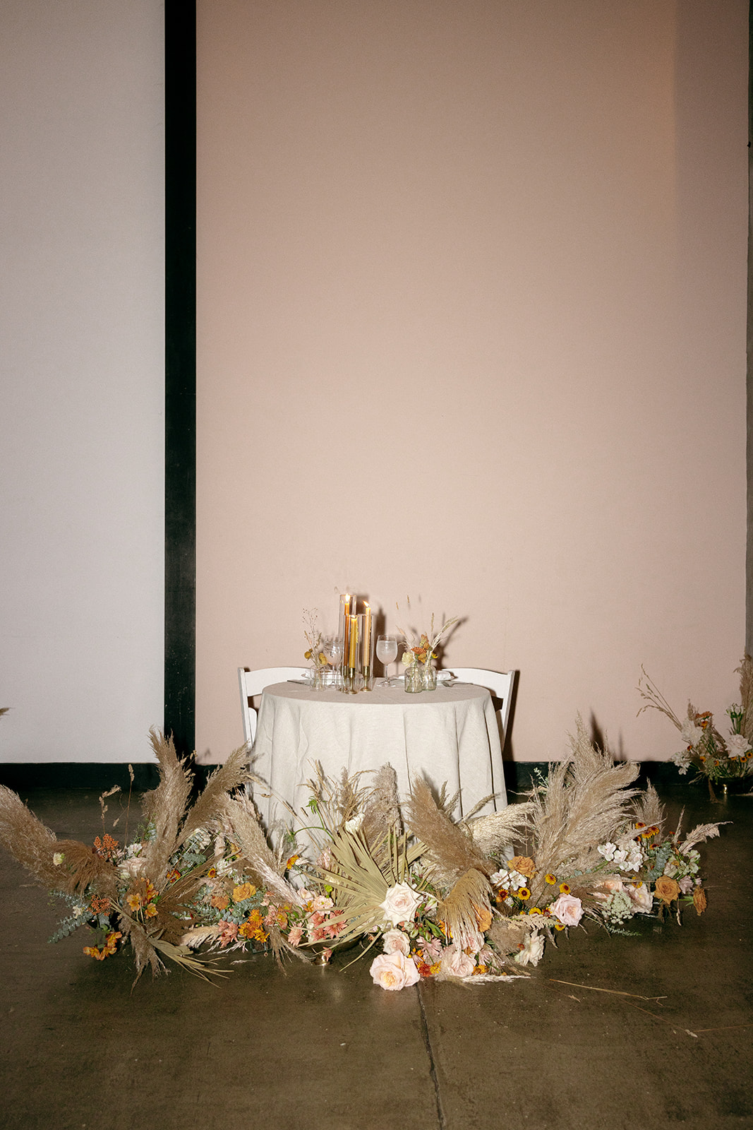 Table decor during wedding reception at Dobbin Street wedding venue in Brooklyn