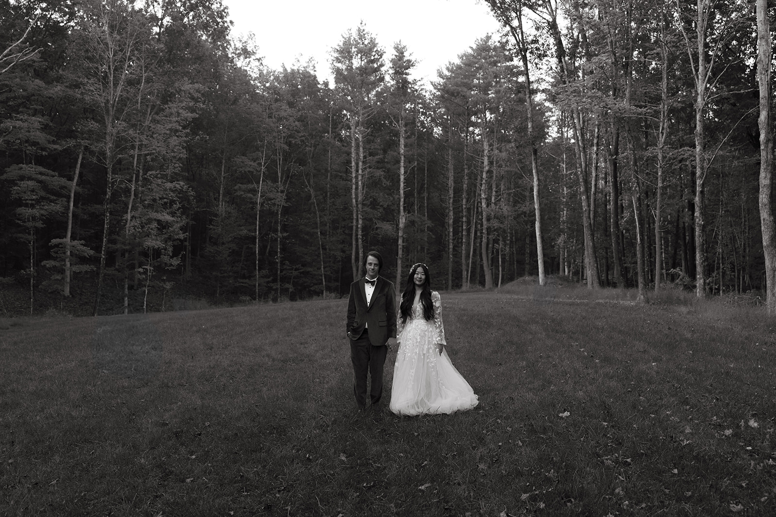 Bride and groom have fun during their wedding day at Autocamp Catskills in Upstate New York 