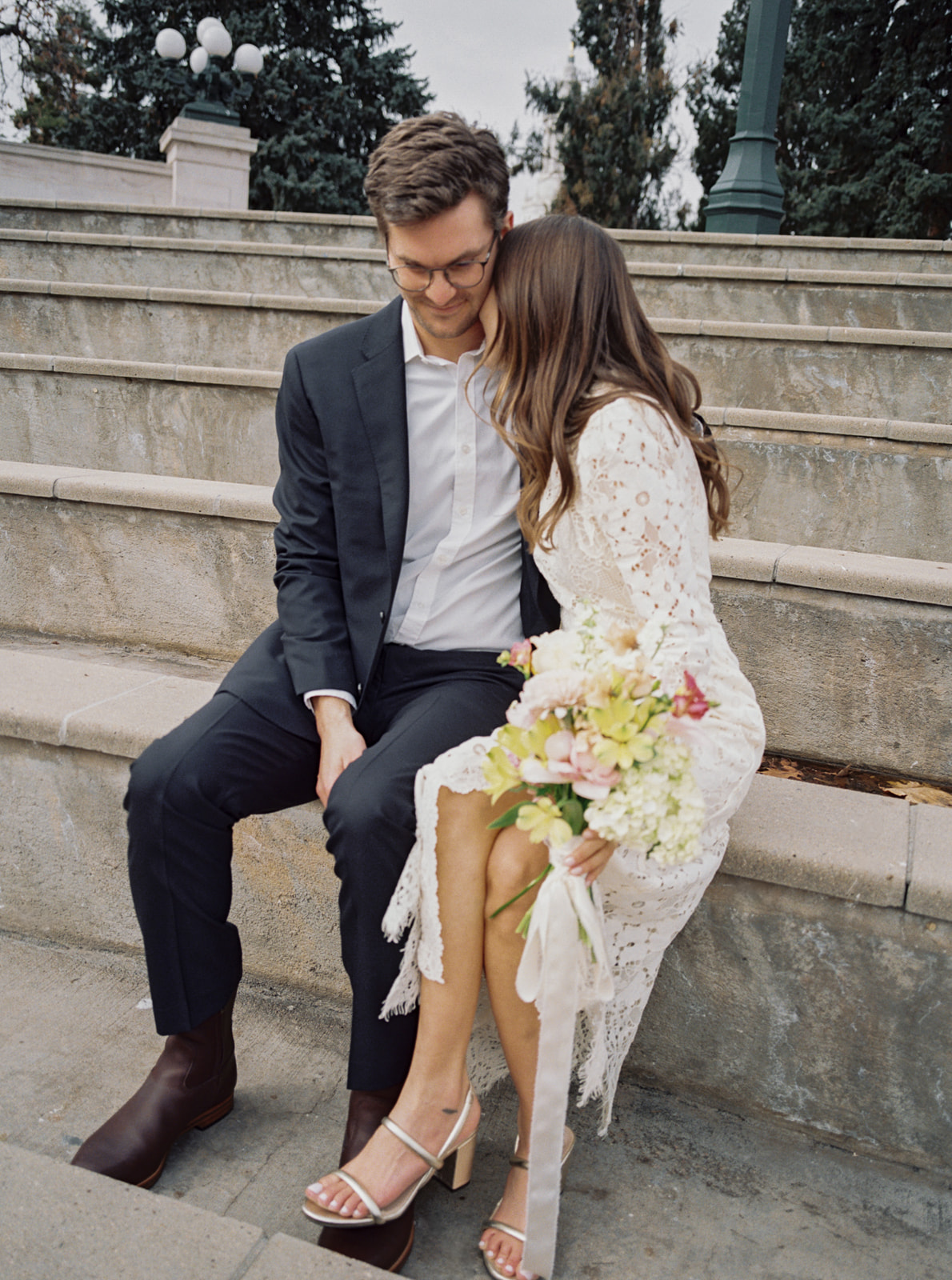 Elopement documented by Madison Katlin Photography, a digital and film wedding photographer in Colorado. 