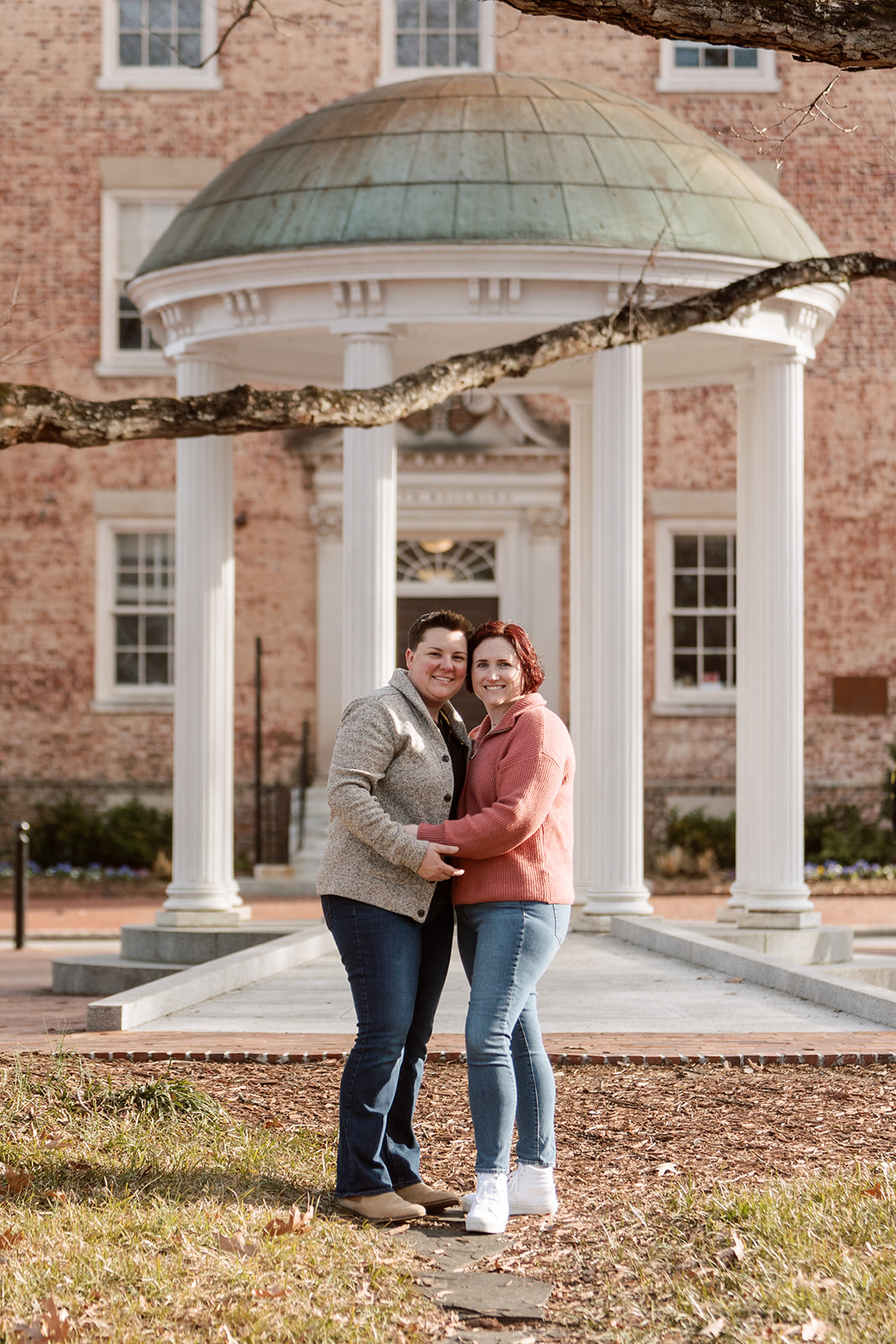 Couple at UNC Chapel Hill Campus Old Well