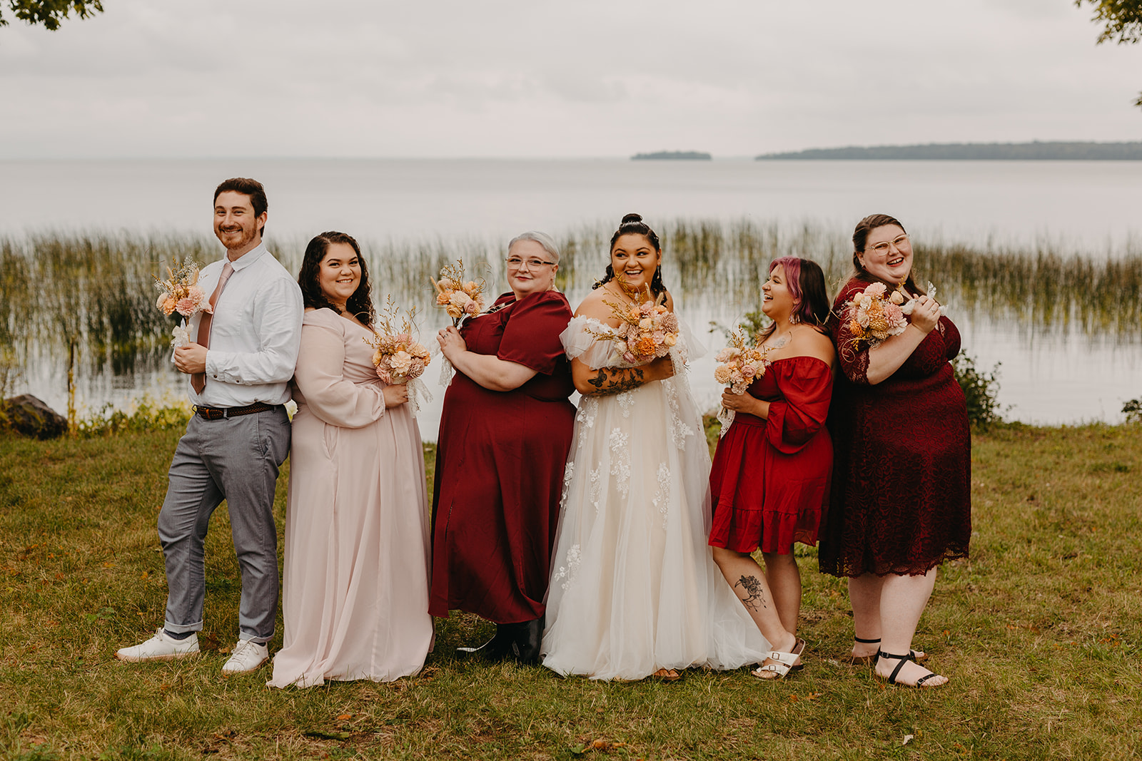 wedding party candid INTIMATE northern minnesota outdoor WEDDING documentary luxury timeless brianna kirk photography