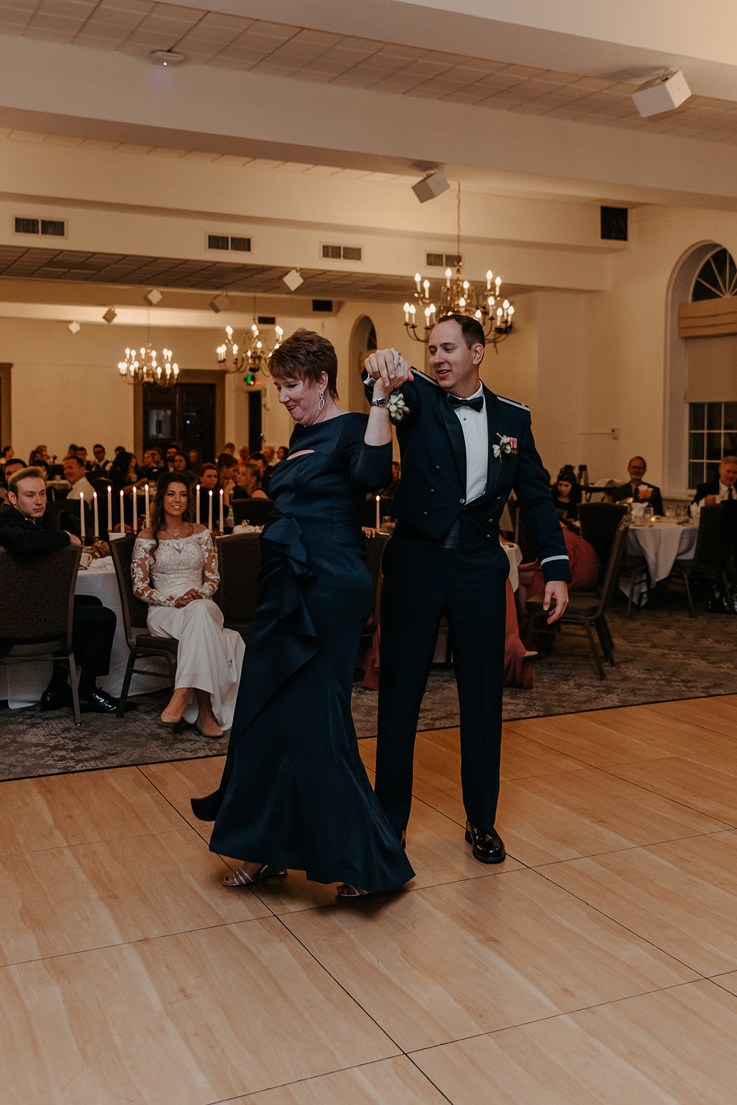 documentary classy timeless wedding reception parents dance at Northwestern Nazareth Chapel St.Paul Minnesota 