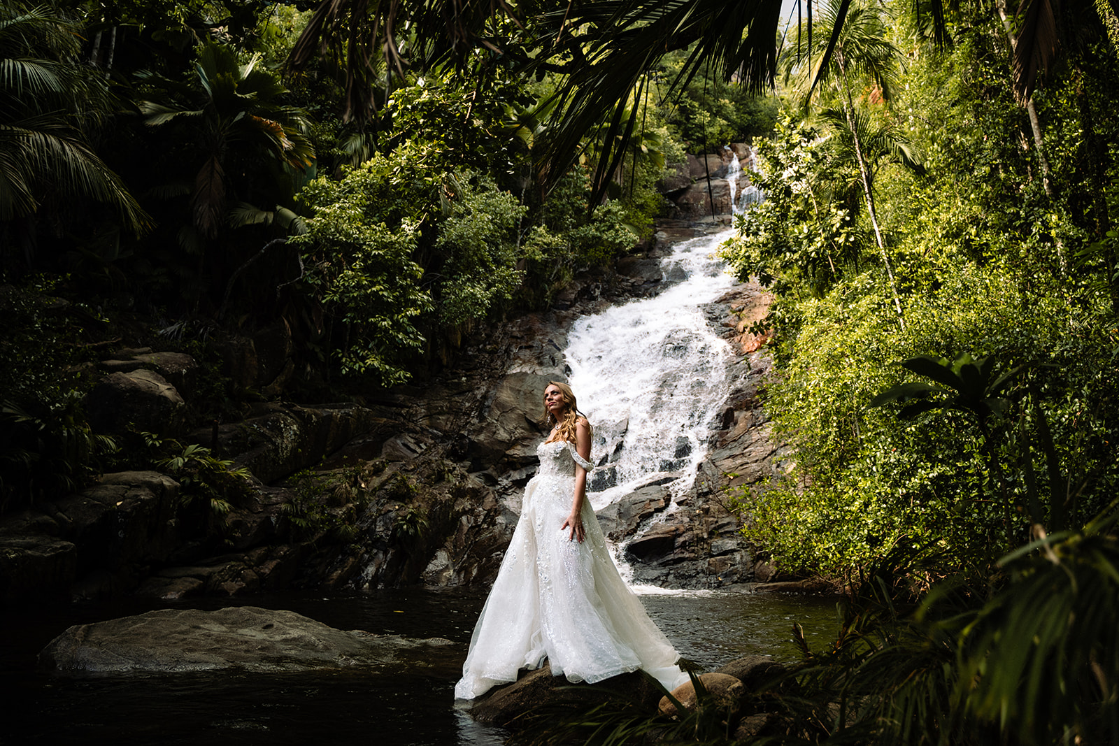 Port Glaud Waterfall Wedding Photos