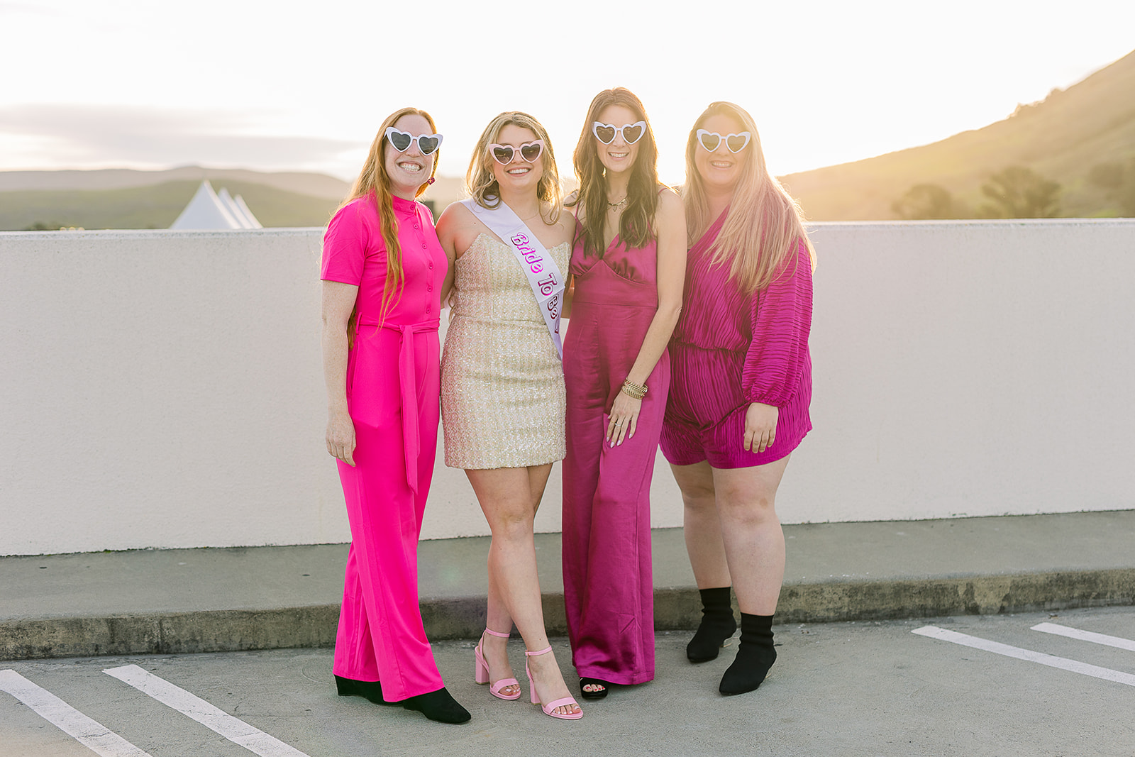 barbie themed bachelorette party has exciting photoshoot in san luis obipo with slo town studios