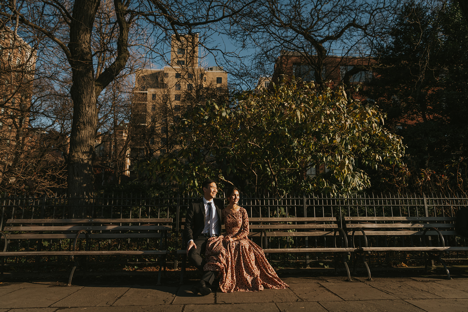 Brooklyn City Hall Elopement with photos at Brooklyn Heights Promenade, L'Apartment 4F, and Joe's Coffee