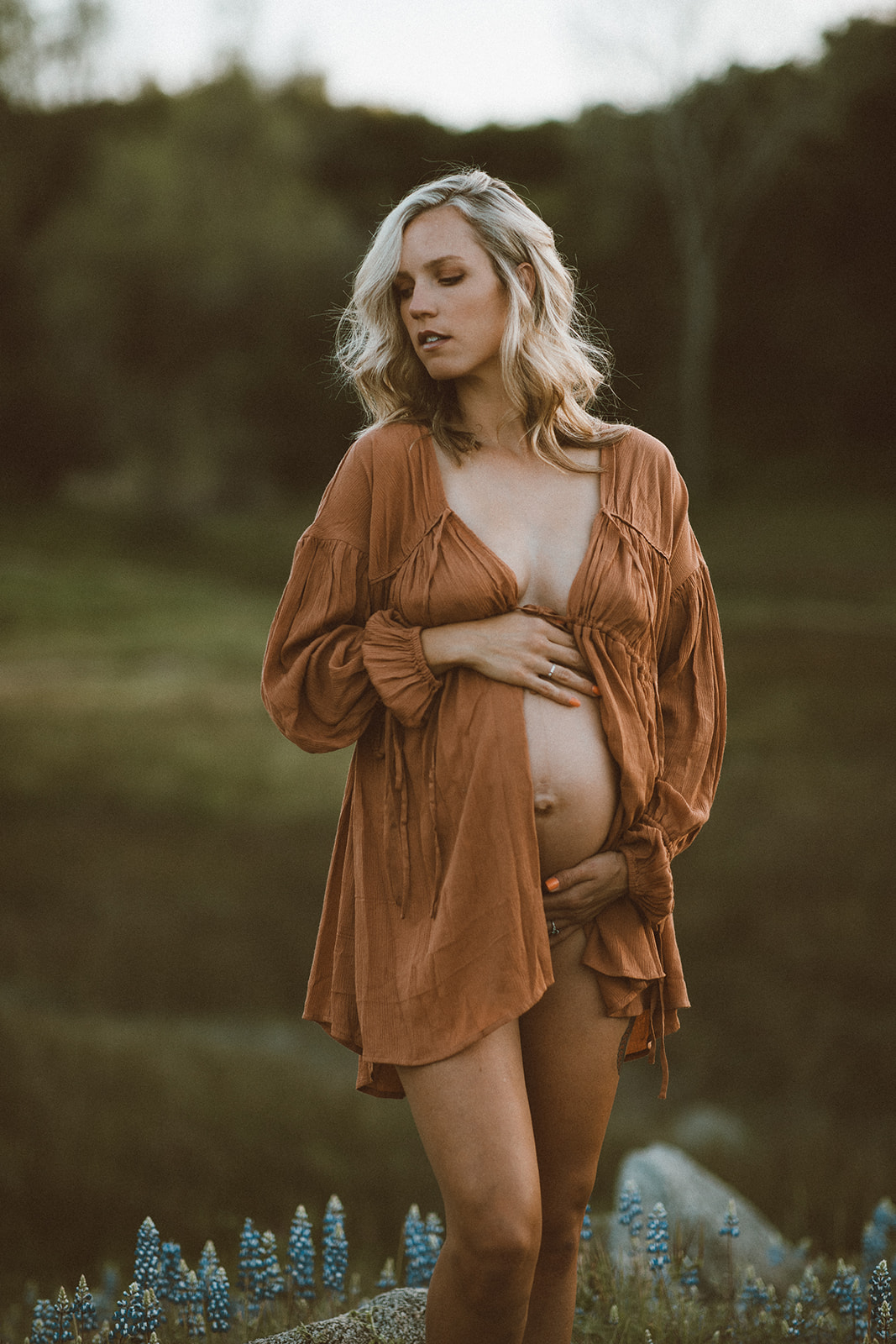 Maternity session in nature shot  by Aspen Photographer Joy Maura
