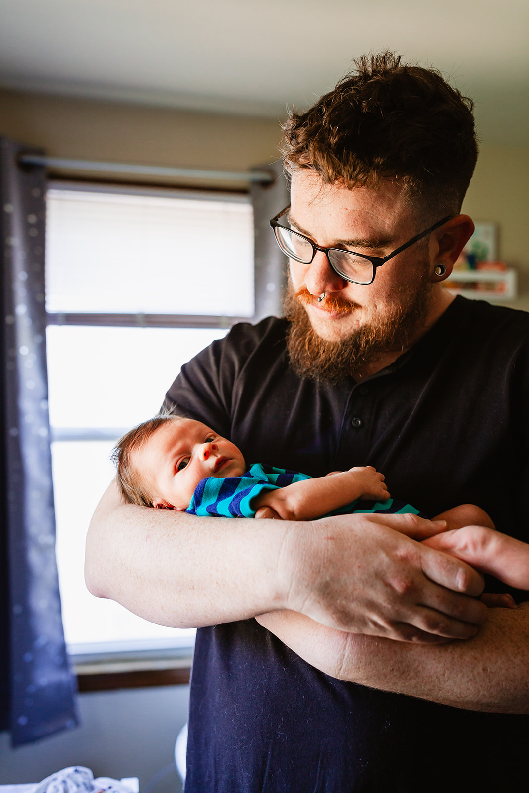 In home lifestyle newborn session in Columbus Ohio by Christy Rice Photography